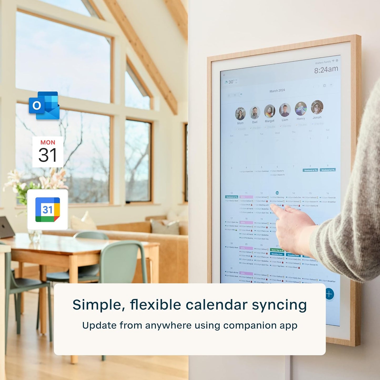 27" Digital Calendar for Families